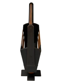 1930s Art Deco Magazine Rack, Black Lacquered Beech, Dutch Design